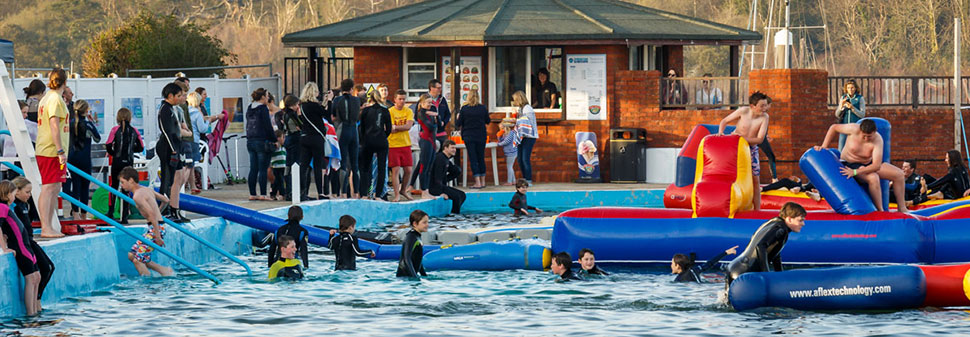 Inflatable course at Lymington Seawater baths