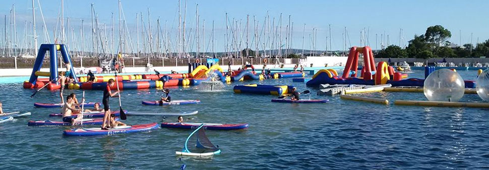 Inflatables at Lymington Seawater baths